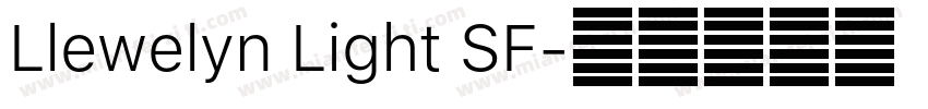 Llewelyn Light SF字体转换